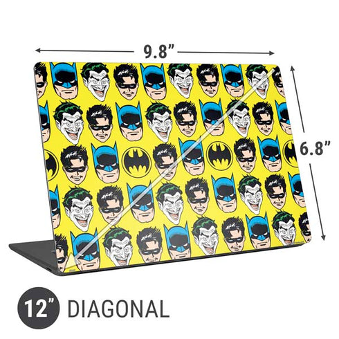 DC Comics Batman Vintage Character Pattern - Joker and Robin Universal Laptop 12in (9.8 x 6.8in) Skin